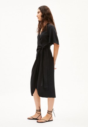 ARMEDANGELS NATAALE Woven Dress Regular Fit made of TENCEL™ Lyocell Mix Schwarz | 3249-PWGEA
