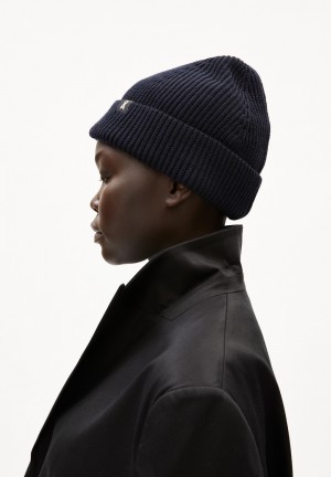 ARMEDANGELS NILDAAO WOOL Beanie made of Organic Cotton Night Sky Melange | 3421-TXQUJ