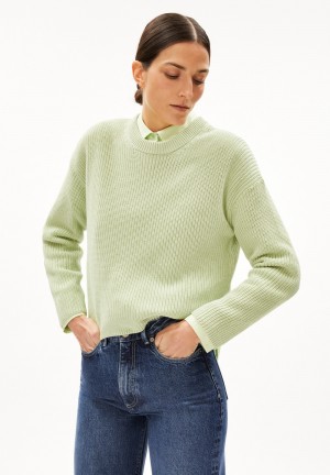 ARMEDANGELS NURIAAS Sweater Loose Fit made of Organic Cotton Grün | 5326-EQZCX