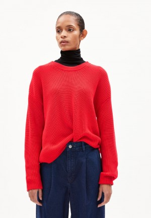 ARMEDANGELS NURIAAS Sweater Loose Fit made of Organic Cotton Rot | 4857-PUJHE