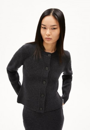 ARMEDANGELS OLWENAA Knit Jacket Slim Fit made of Organic Wool Mix Steel Melange | 9276-PREVD