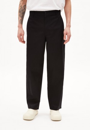 ARMEDANGELS OTAAN LINO Pants Tapered Fit made of Linen Mix Schwarz | 4351-GZOSR