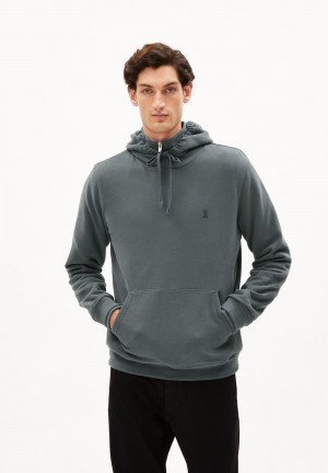 ARMEDANGELS PAARLO COMFORT Sweathoodie Regular Fit made of Organic Cotton Mix Space Steel | 9765-URXHV