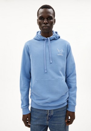 ARMEDANGELS PAARLO NESTLING Sweathoodie Regular Fit made of Organic Cotton Mix Blau | 7860-LNTBQ