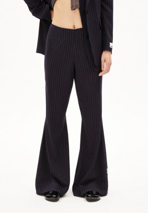 ARMEDANGELS PHAAMINA PINSTRIPE Woven Pants made of LENZING™ ECOVERO™ Viscose Mix Night Sky-white | 9724-KAZBY