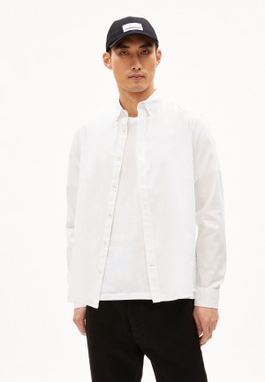 ARMEDANGELS QUAASA Shirt Regular Fit made of Organic Cotton Weiß | 2948-GKHUQ