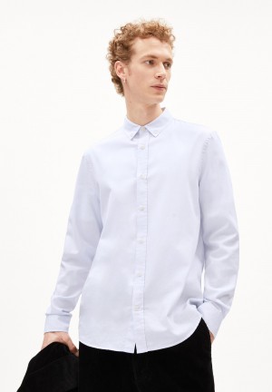 ARMEDANGELS QUAASA Shirt Regular Fit made of Organic Cotton Morning Sky | 3859-SGJDZ