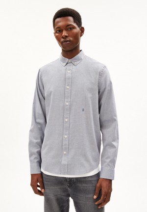 ARMEDANGELS QUAASA Shirt Regular Fit made of Organic Cotton Indigo | 9563-OEIZB