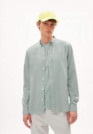 ARMEDANGELS QUAASA Shirt Regular Fit made of Organic Cotton Morning Dew | 6795-RCYWQ