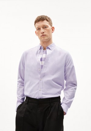 ARMEDANGELS QUAASA Shirt Regular Fit made of Organic Cotton Lavendel Hell | 3897-PSRVU