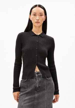 ARMEDANGELS RICIAA Cardigan Slim Fit made of Organic Cotton Schwarz | 4539-SIRDC