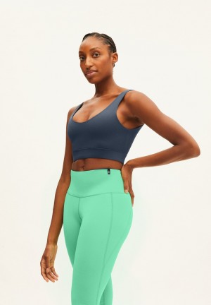 ARMEDANGELS RINAARA Activewear Bralette made of Polyamide Mix (Recycled) Indigo | 9530-VEGSC
