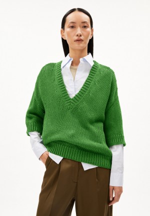ARMEDANGELS RONAA Sweater Loose Fit made of Organic Cotton Grün | 1285-TNQZI