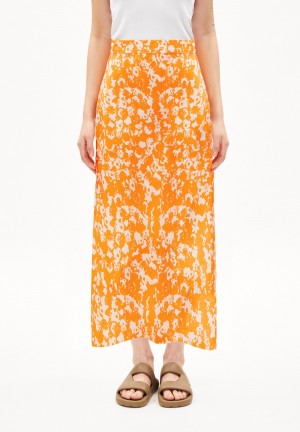 ARMEDANGELS SAALANJA MANGORANGE Woven Skirt Regular Fit made of TENCEL™ Lyocell Mangorange | 4631-KRLBE