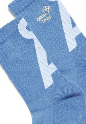 ARMEDANGELS SAAMUS SHORT LOVAA Socks made of Organic Cotton Mix Blau | 1835-DHXQZ