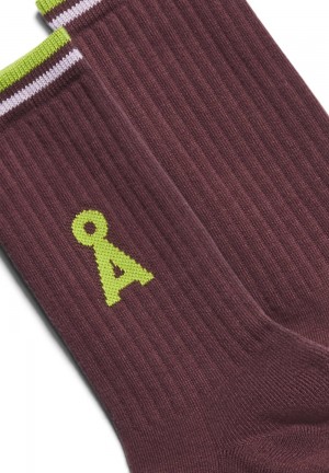 ARMEDANGELS SAAMUS STRIPES Socks made of Organic Cotton Mix Fudge | 0482-TUHEV