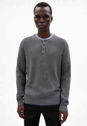 ARMEDANGELS SAANTIAGO Sweater Regular Fit made of Organic Merino Wool Mix Grau | 2803-GEHID