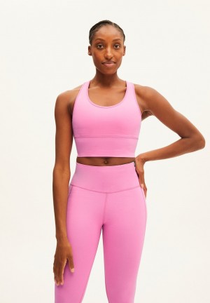ARMEDANGELS SAANTOSHA LI Activewear Bra made of Polyamide Mix (recycled) Raspberry Pink-bright Lime | 4283-GWQPA