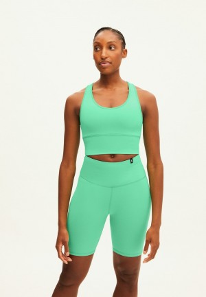 ARMEDANGELS SAANTOSHA LI Activewear Bra made of Polyamide Mix (recycled) Bright Lime-indigo | 8067-XJWMS