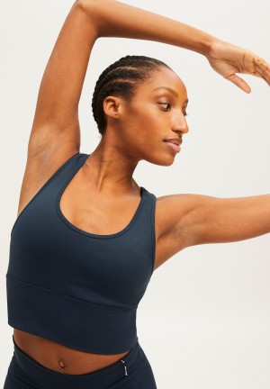 ARMEDANGELS SAANTOSHA LI Activewear Bra made of Polyamide Mix (recycled) Indigo | 4182-GFIXV
