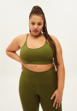 ARMEDANGELS SAATYA Activewear Bra made of Polyamide Mix (recycled) Avocado | 2754-PATDI