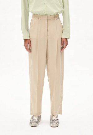 ARMEDANGELS SANDRINAA TAPERED Woven Pants made of TENCEL™ x REFIBRA™ Lyocell Sand Stone | 7986-LVDCA