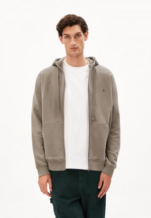 ARMEDANGELS SAROMIAAN COMFORT Sweat Jacket Regular Fit made of Organic Cotton Mix Muddy Water | 8271-CPNTA
