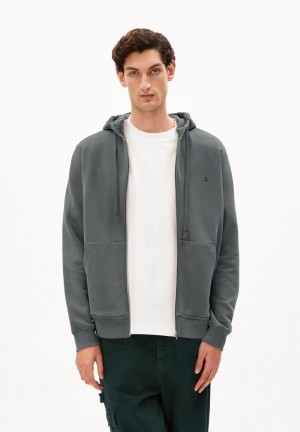 ARMEDANGELS SAROMIAAN COMFORT Sweat Jacket Regular Fit made of Organic Cotton Mix Space Steel | 5176-EWSOD
