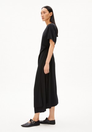 ARMEDANGELS SEDISAA Woven Dress Regular Fit made of TENCEL™ Lyocell Mix Schwarz | 6594-BWTJU