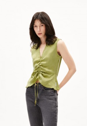 ARMEDANGELS SISLAA Top Regular Fit made of TENCEL™ Lyocell Mix New Moss | 3950-QGCJB