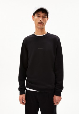 ARMEDANGELS SNAADE STONGE Sweatshirt Regular Fit made of Organic Cotton Mix Schwarz | 5893-PHUEQ