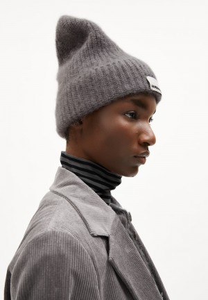 ARMEDANGELS SNOWAA Beanie made of Mohair Wool Mix Iron Cast | 2075-JWCMN