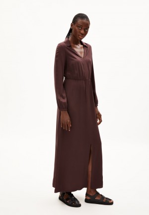 ARMEDANGELS STELAA Woven Dress Regular Fit made of LENZING™ ECOVERO™ Fudge | 9735-UALXO