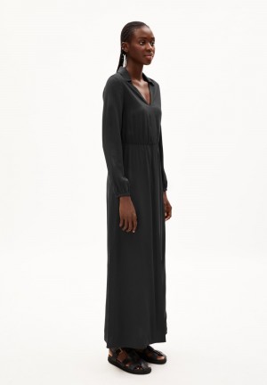 ARMEDANGELS STELAA Woven Dress Regular Fit made of LENZING™ ECOVERO™ Schwarz | 5408-QYGSH