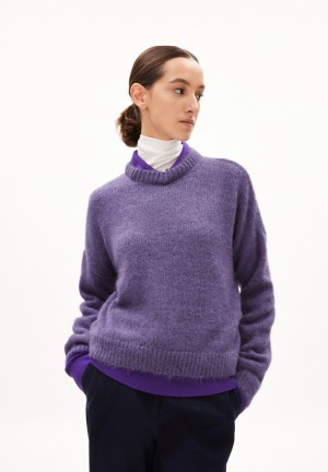 ARMEDANGELS SURI INARAA Pullover Oversized Fit made of Alpaca Wool Mix Lila Lila | 5604-IOZRT