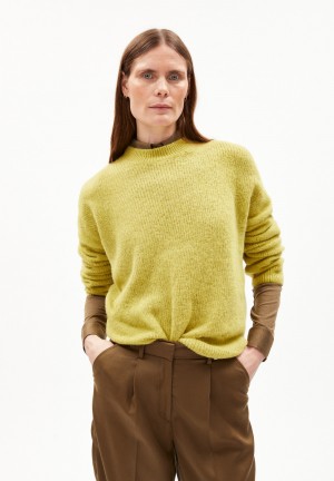 ARMEDANGELS SURI INARAA Pullover Oversized Fit made of Alpaca Wool Mix New Moss | 7451-ZNBAD