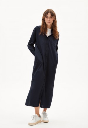 ARMEDANGELS SVENIKAA Woven Dress Relaxed Fit made of Organic Cotton Night Sky | 7304-WMNLP