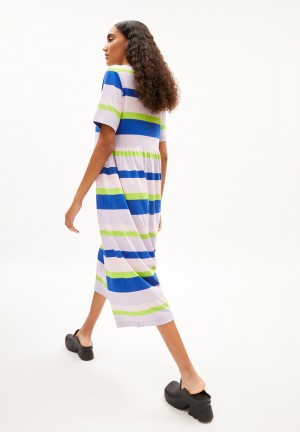 ARMEDANGELS TAAKYRA HORAACIOS Jersey Dress Loose Fit made of Organic Cotton Hell | 8950-PEVKD