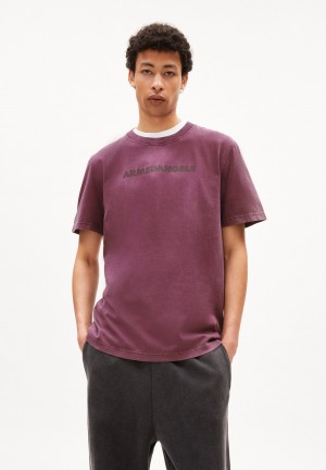 ARMEDANGELS TAALU GMT DYE Heavyweight T-Shirt Relaxed Fit made of Organic Cotton Crushed Berry Washed | 9810-SRWTH