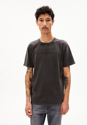 ARMEDANGELS TAALU GMT DYE Heavyweight T-Shirt Relaxed Fit made of Organic Cotton Schwarz | 3461-FUNPK