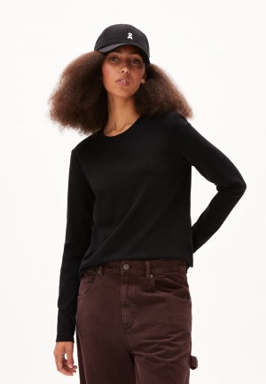 ARMEDANGELS TAAMINIAA Heavyweight Longsleeve Regular Fit made of Organic Cotton Mix Schwarz | 8034-XUHPS