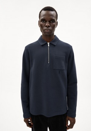 ARMEDANGELS TAARMO COMFORT Sweatshirt Regular Fit made of Organic Cotton Mix Night Sky | 1369-XOUGZ