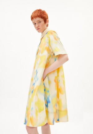 ARMEDANGELS TALIZAA THERMAL CAM Woven Dress Relaxed Fit made of Organic Cotton Weiß | 7590-XTDAK