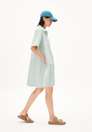 ARMEDANGELS TALIZAA Woven Dress Relaxed Fit made of Organic Cotton Grün | 7893-NWGVP