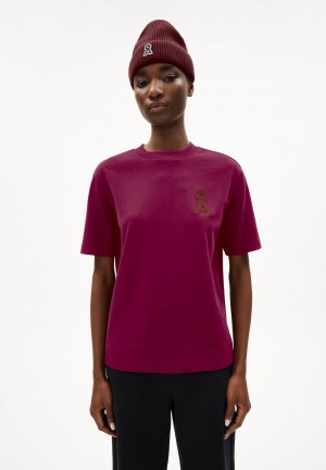 ARMEDANGELS TARJAA Å EMBRO Heavyweight T-Shirt Loose Fit made of Organic Cotton Mix Cherry Juice | 7638-TAEKJ