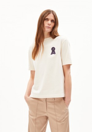 ARMEDANGELS TARJAA Å EMBRO Heavyweight T-Shirt Loose Fit made of Organic Cotton Mix Undyed | 1976-NOPMZ