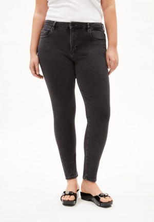 ARMEDANGELS TILLAA Jeans Skinny Leg Mid Waist Organic Cotton Mix X-Stretch Schwarz | 9302-BDZUJ