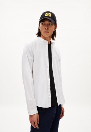 ARMEDANGELS TOMAASAS Shirt Regular Fit made of Organic Cotton Weiß | 4352-PZWAX