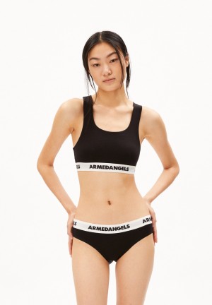 ARMEDANGELS TONJAA Bralette made of Organic Cotton Mix Schwarz | 3745-TNJGM