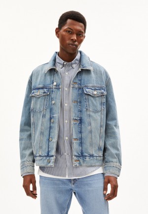 ARMEDANGELS TRAAKA Denim Jacket Oversized Fit made of Organic Cotton Mix Blau | 2819-XJWYI